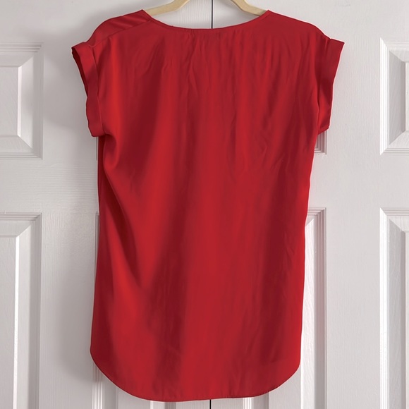 Express Red Short Sleeve with Gold Zipper - Picture 4 of 4